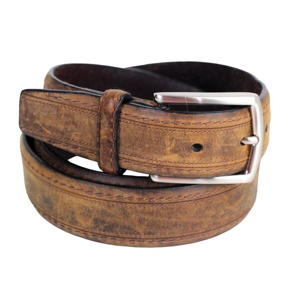 Nautica BROWN GENUINE LEATHER 1 1/4"Wd CASUAL DRESS MEN'S BELT Sz 40 (F82 - Picture 2 of 13